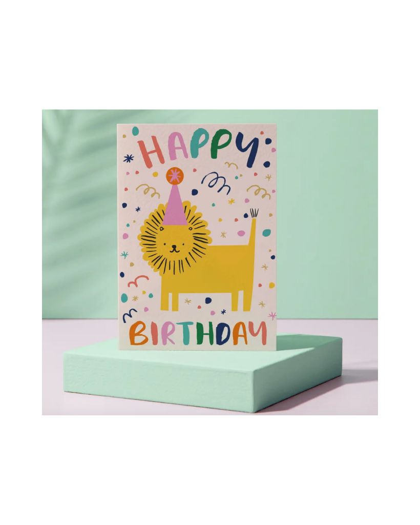 Lion Happy Birthday Card