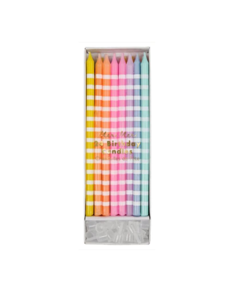 Pastel Stripe Party Candles