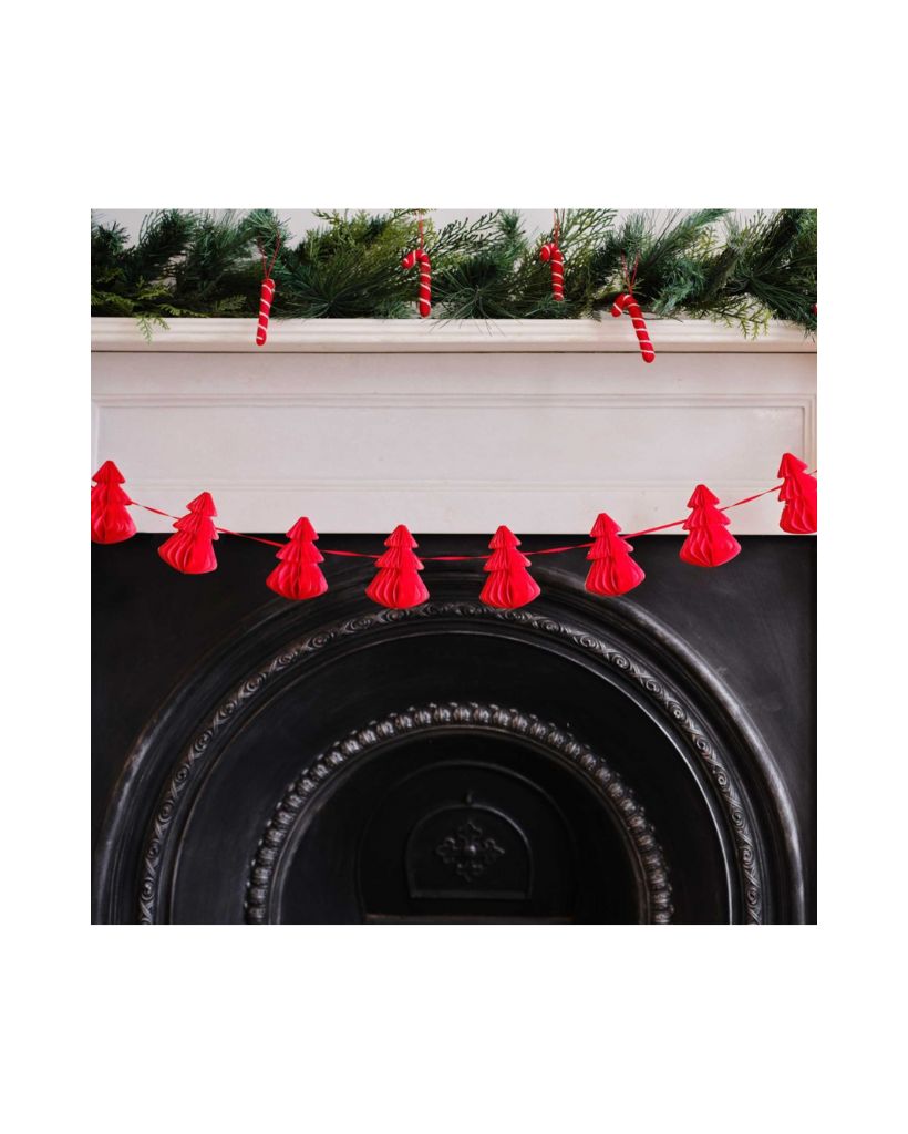 Mini Christmas Tree Honeycomb Garland