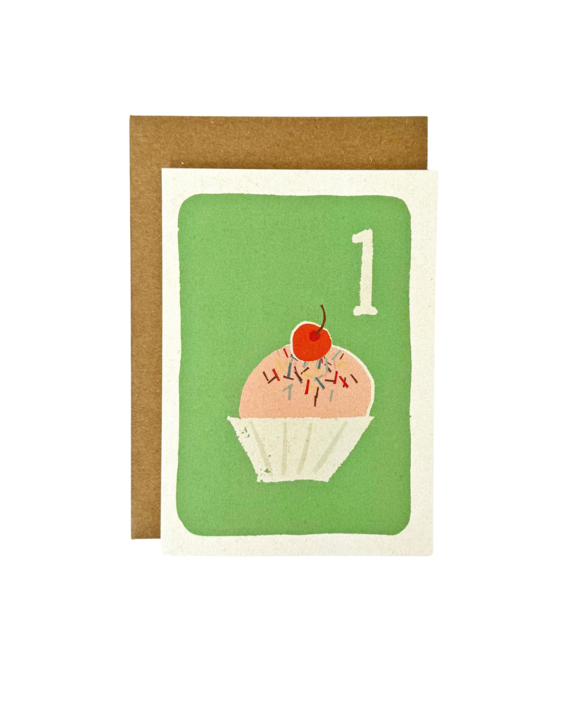 Age 1 Cupcake Card