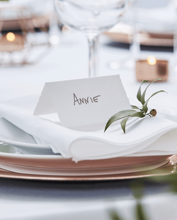 White Cotton Paper Place Cards