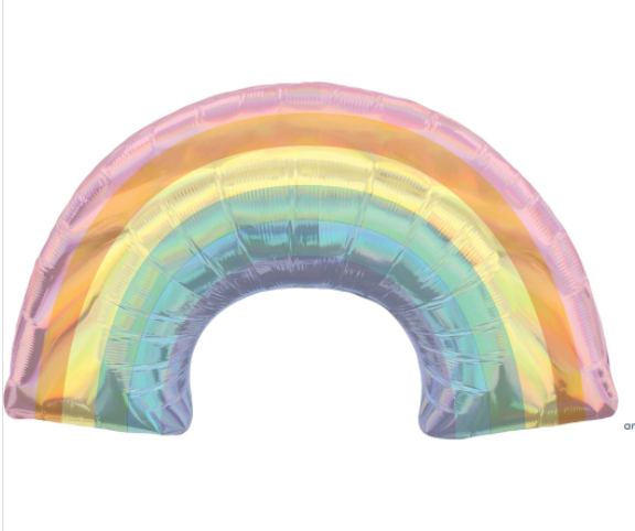 Pastel Holographic Rainbow Foil Balloon