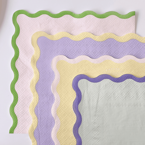 Pastel Wave Paper Napkins