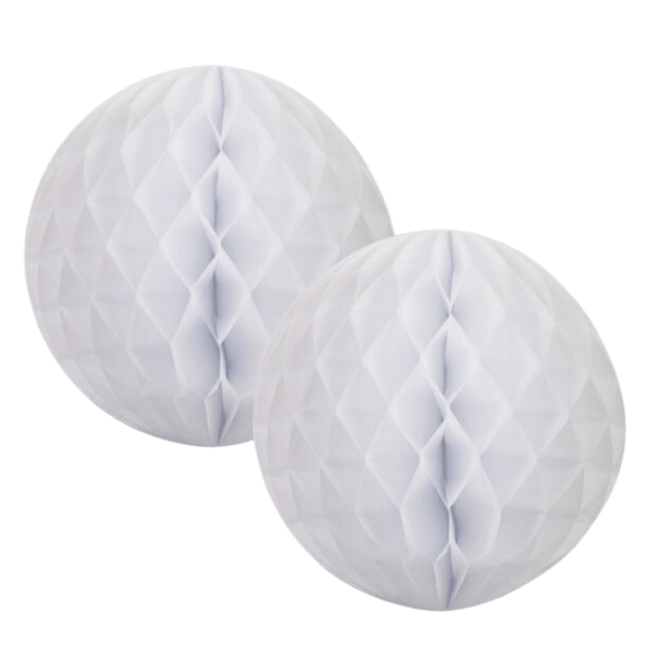 Small White Honeycomb Ball 2 Pack