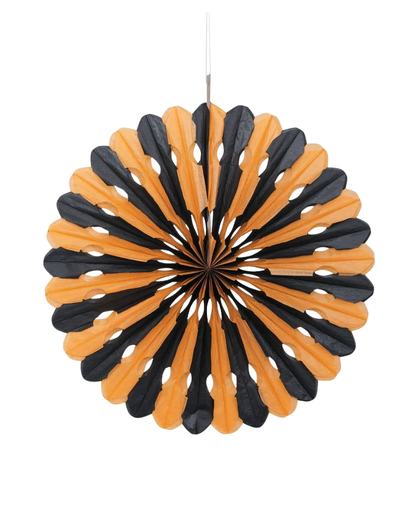 Large Black & Orange Fan