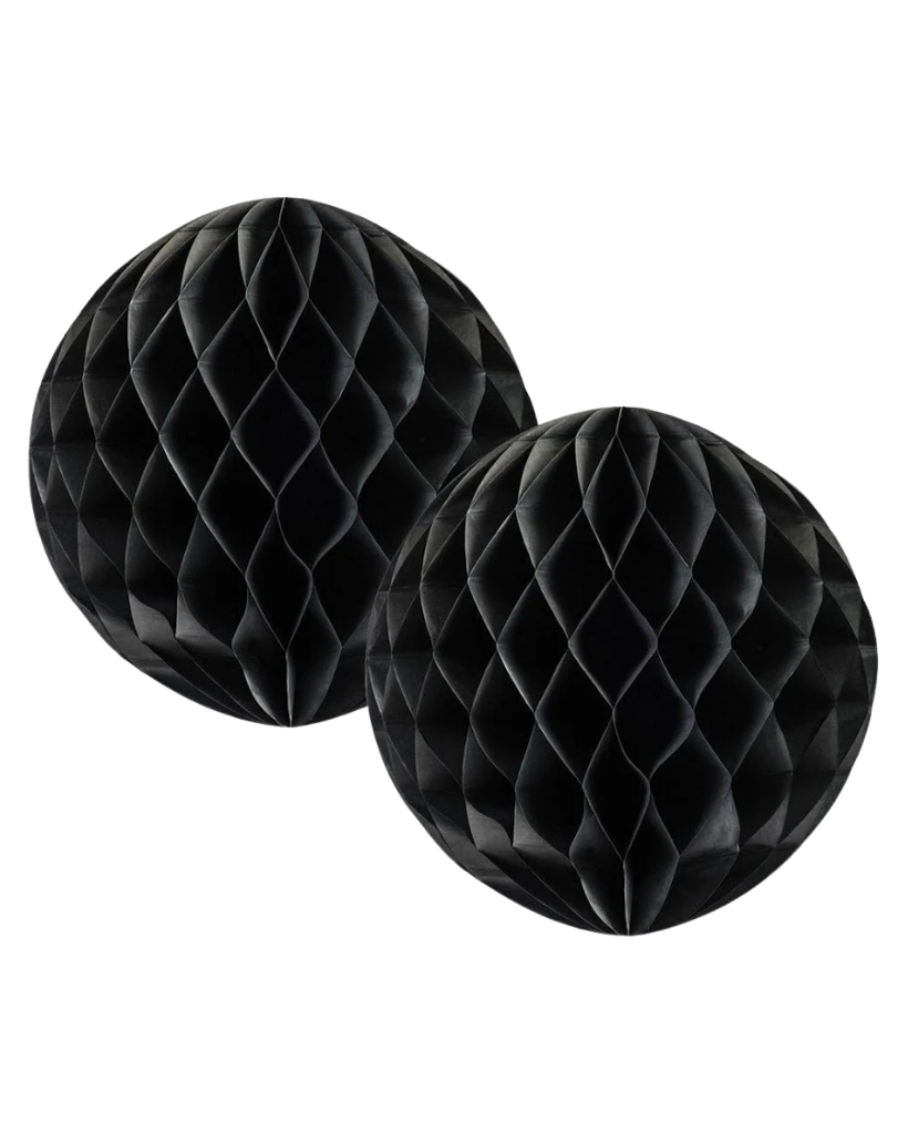 Small Black Honeycomb Ball 2 Pack