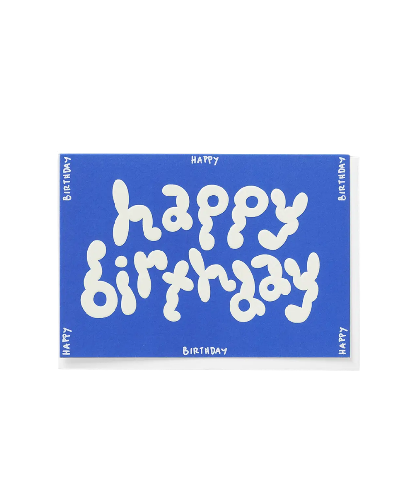 Blue Bubble Happy Birthday Card