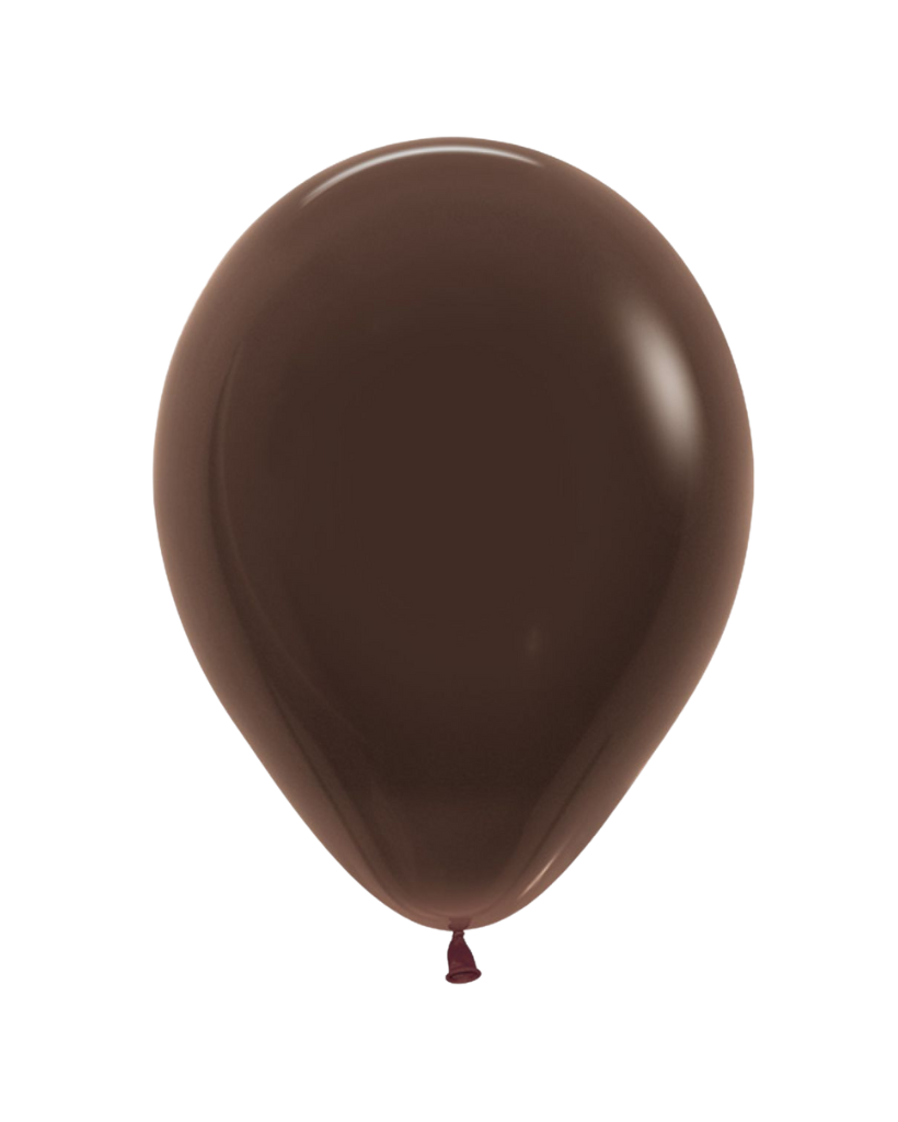 5 Flat Chocolate Standard Balloons