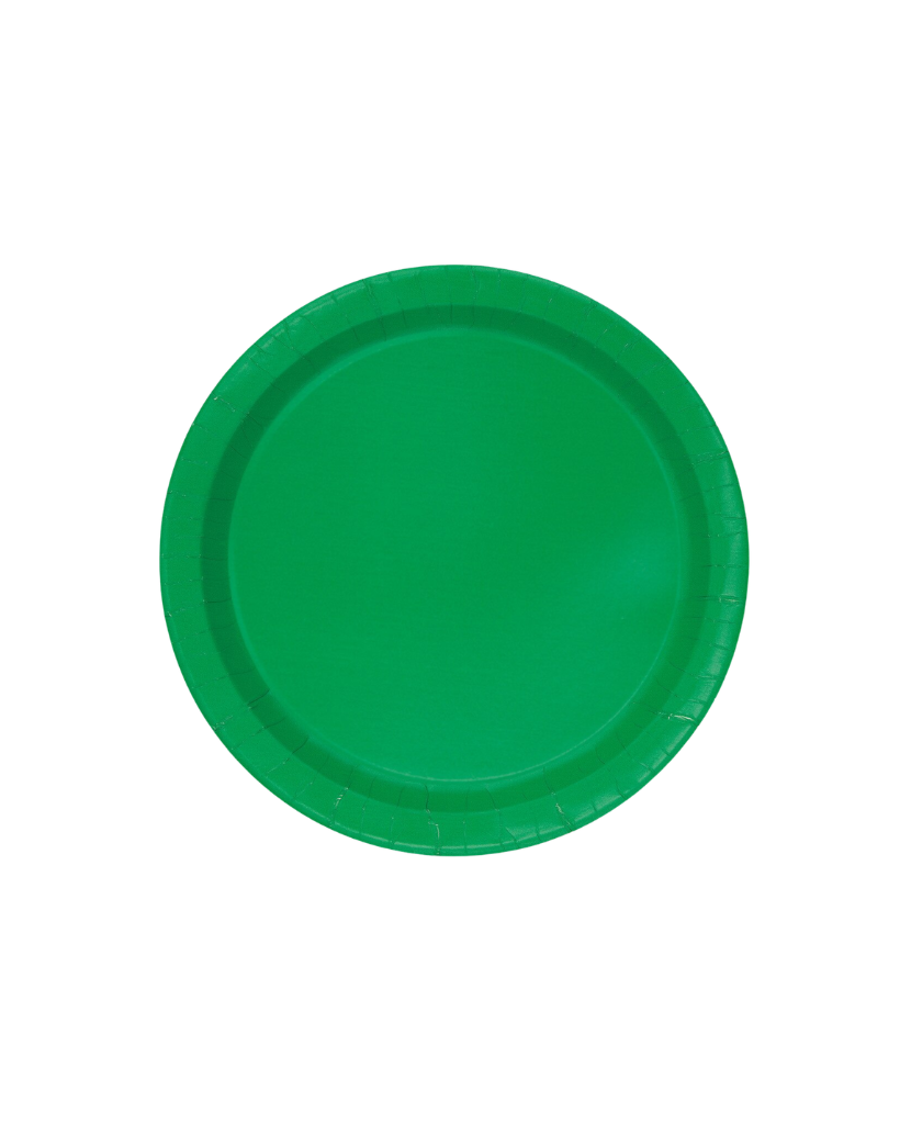 Small Emerald Green Paper Plates Pack of 8 (NPC)