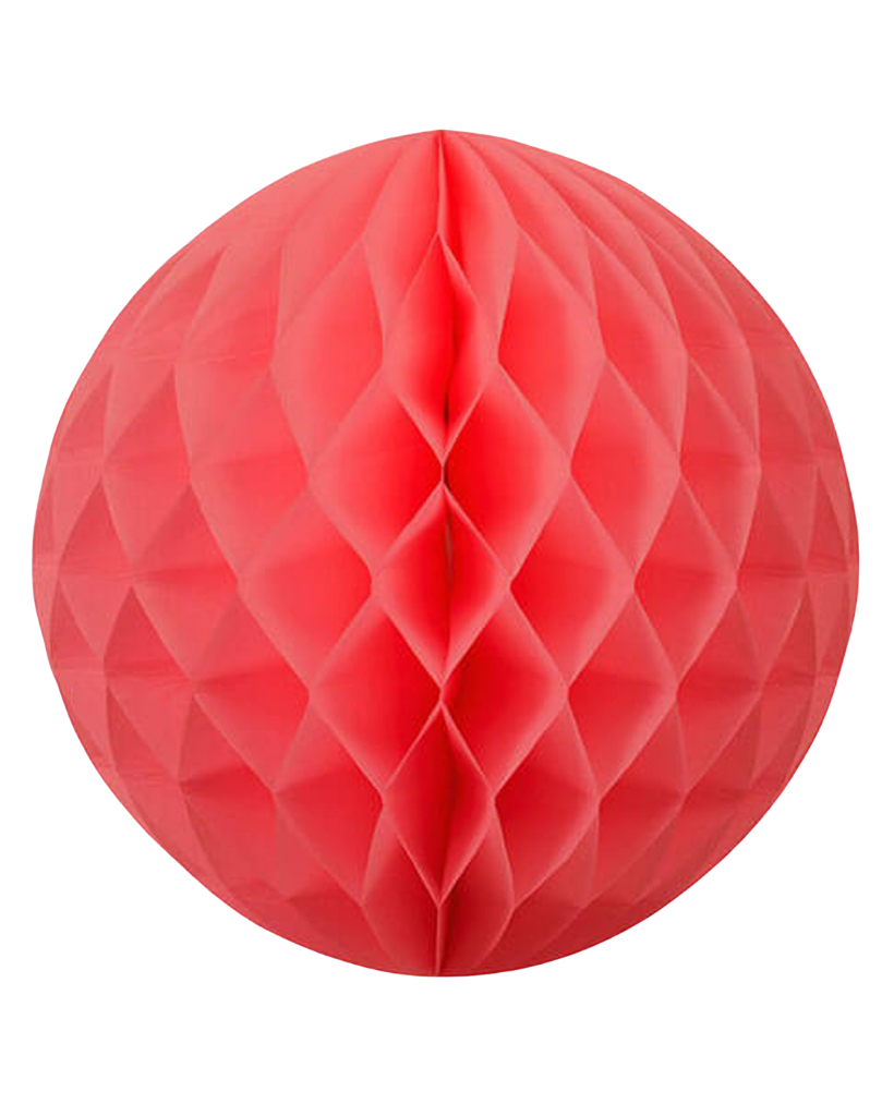 coral 35cm honeycomb ball party decoration