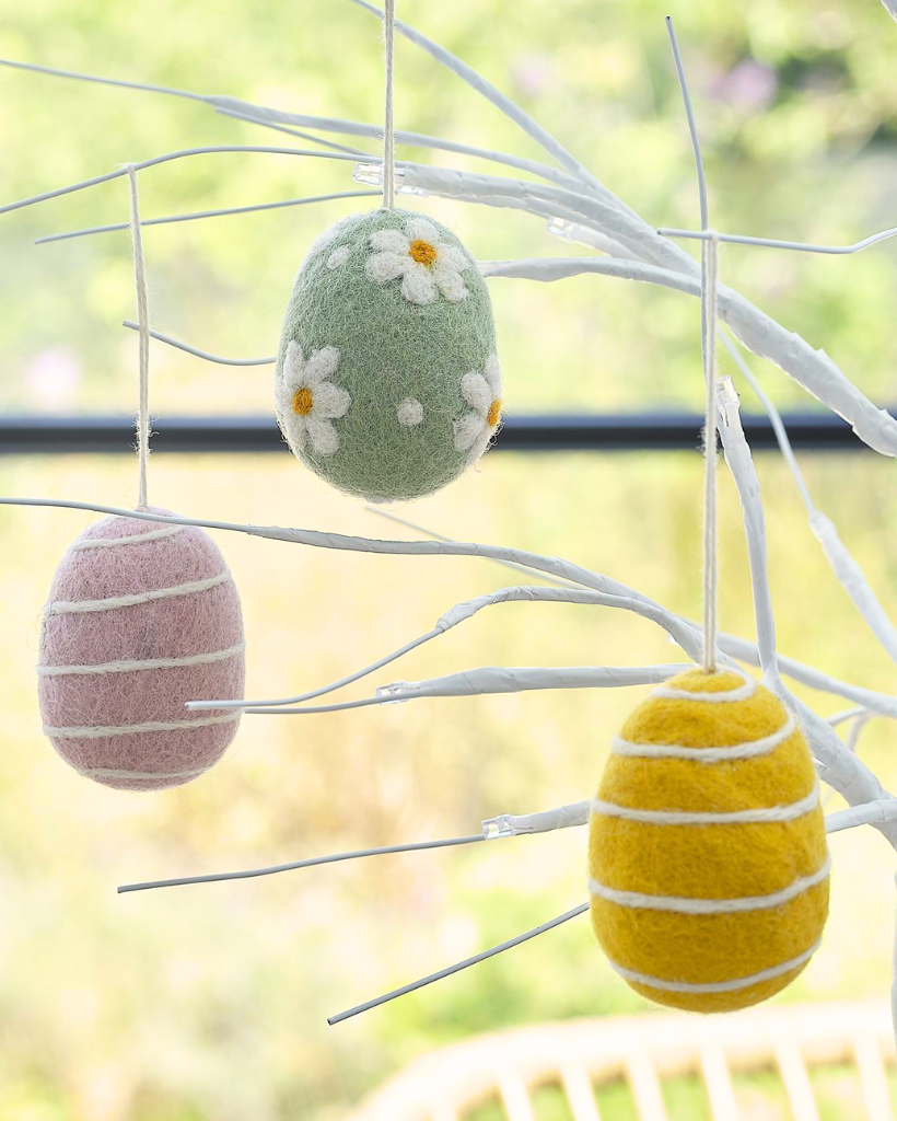 Ginger Ray felt easter egg decorations for easter table tree