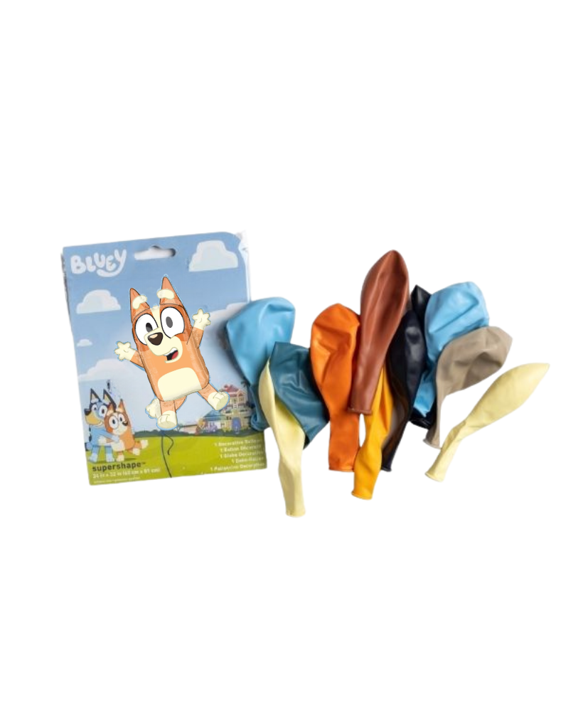 True Blue and Bluey Balloon Set Flat