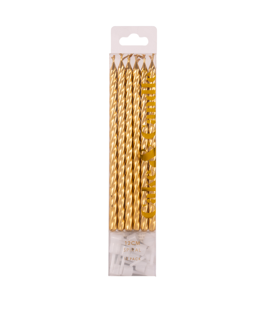 Gold Spiral Birthday Candles