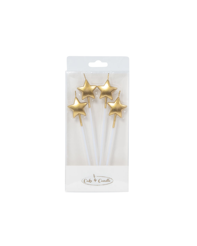 Gold Star Shaped Candles
