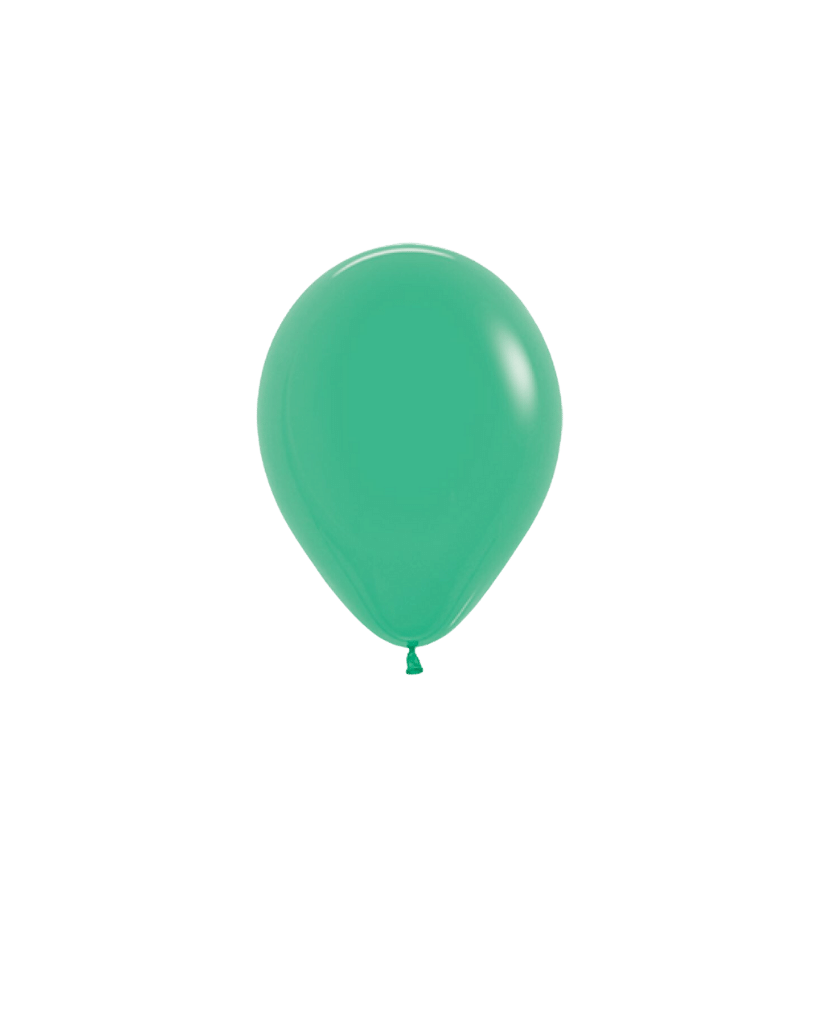 mini green latex balloons - pack 12