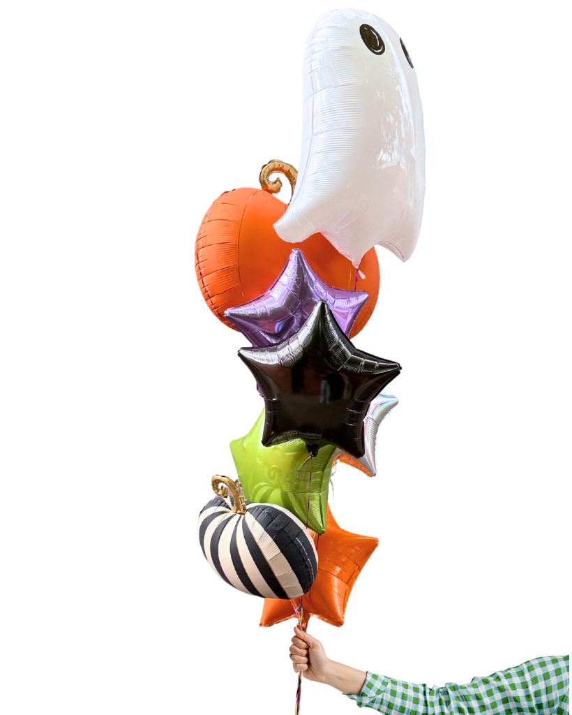 Halloween Foil Balloon Bouquet Filled with Helium