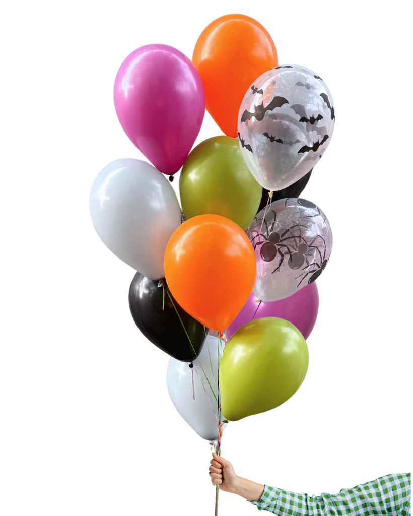 Large Halloween Balloon Bunch Flat