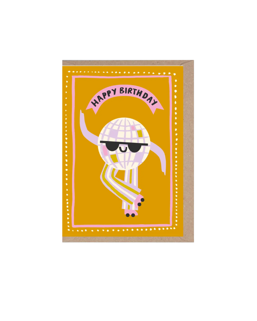 Happy Birthday Disco Ball Card