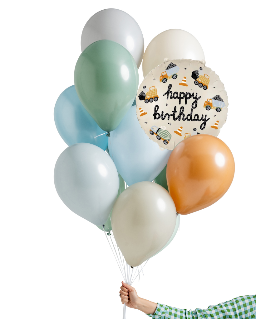 Construction balloon set for kids birthday party