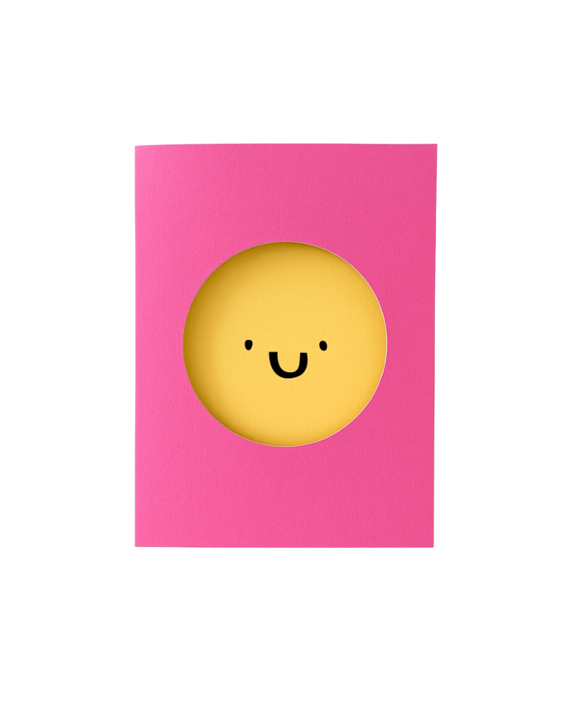 Die Cut Happy Face Card