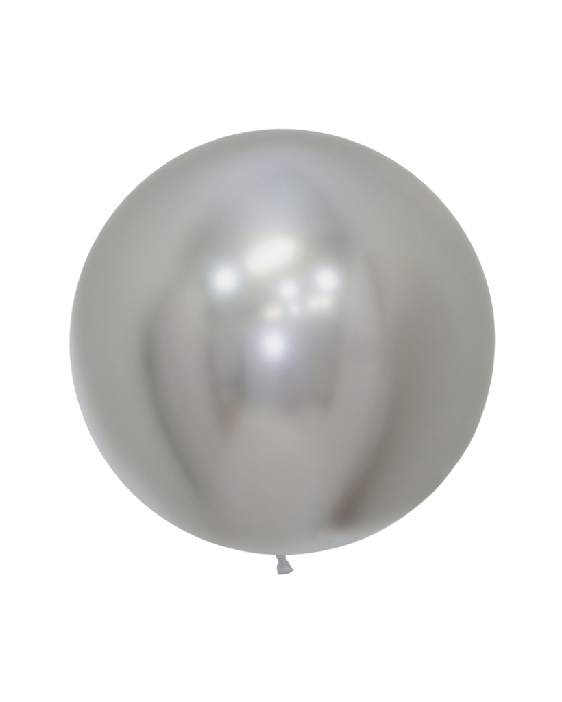 60cm silver reflex latex balloon sempertex