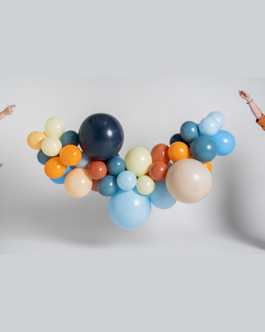 Large True Blue Balloon Garland Inflated