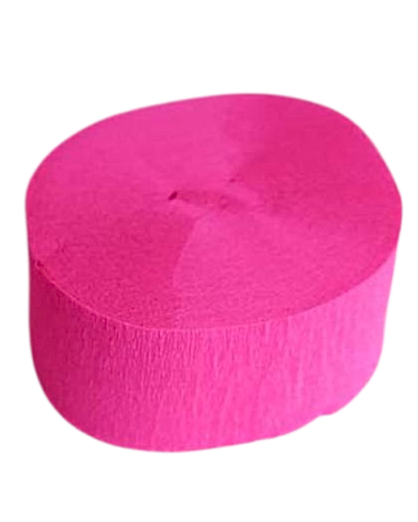 hot pink magenta crepe streamer roll
