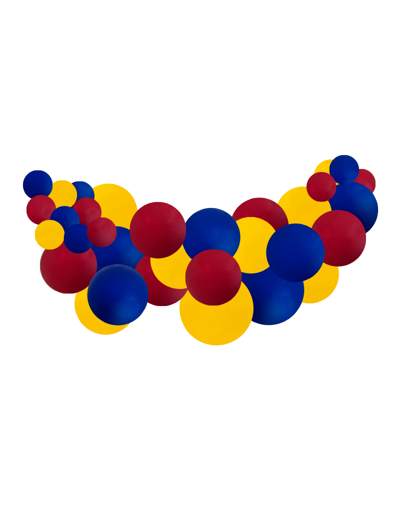 Medium Brisbane Lions Balloon Garland Inflated