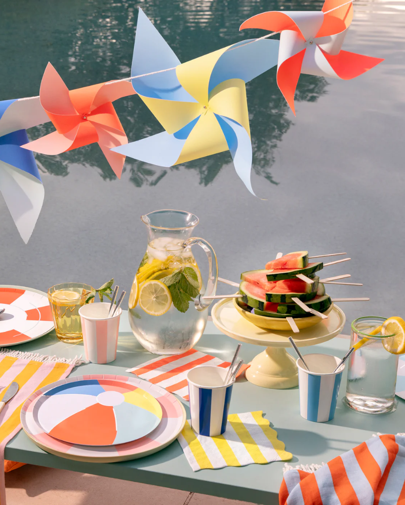 Beach Striped Cups