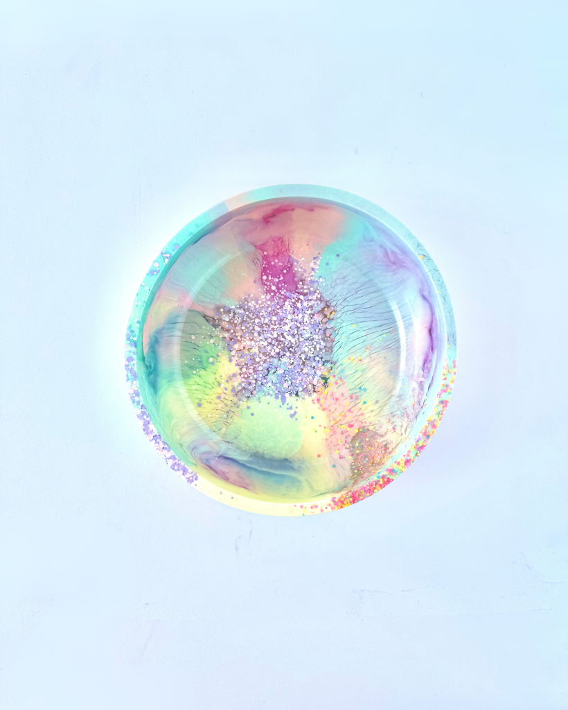 Pastel Neon Resin Bowl
