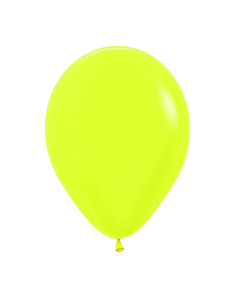 30cm standard neon fluro yellow latex balloons