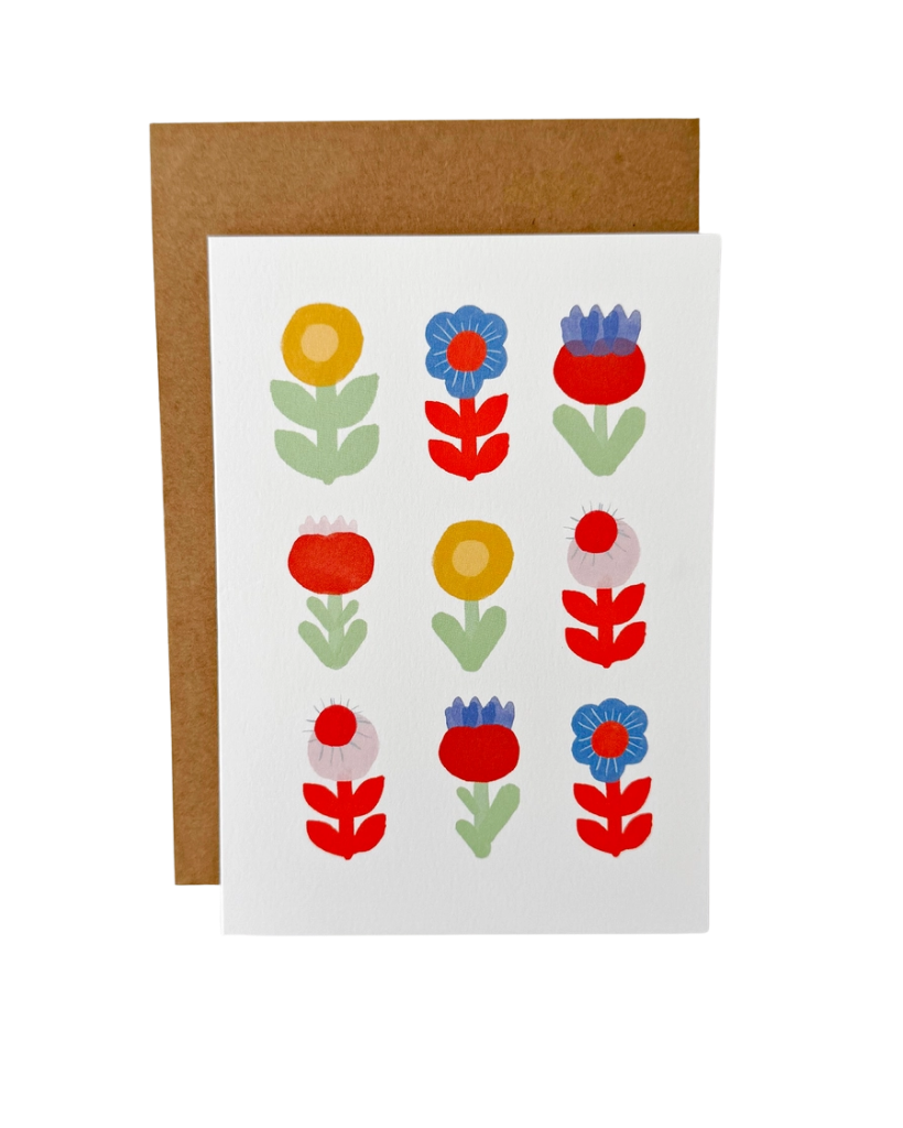 Nine Flowers Card