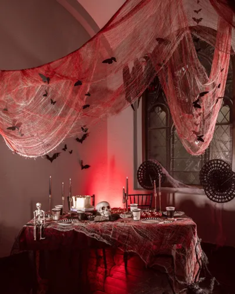 large black paper spider web fan