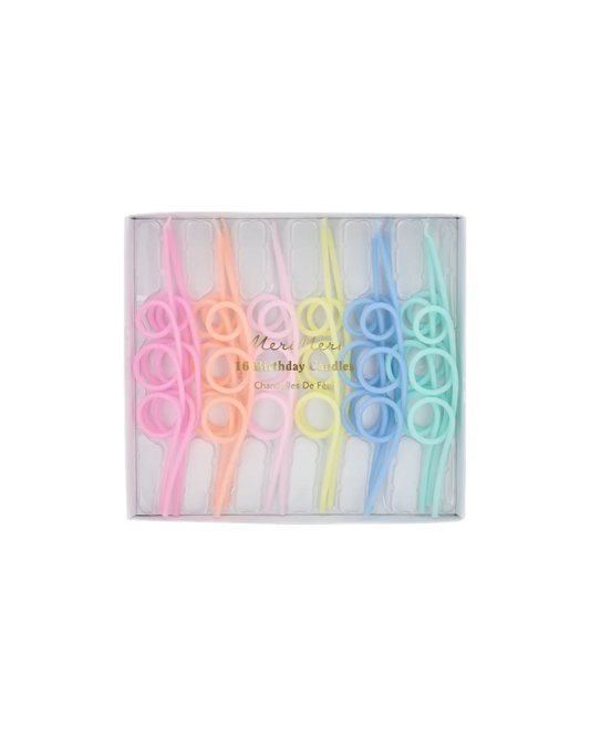 Pastel Rainbow Loopy Candles