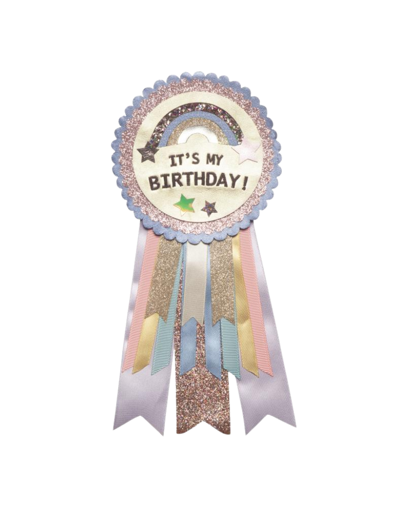 Pastel Rainbow It's My Birthday Rosette Badge