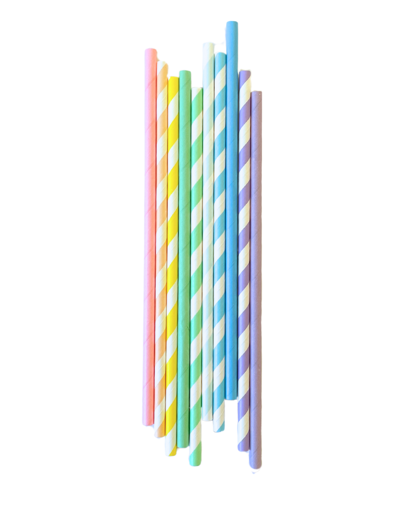 Pastel Rainbow Straw Set