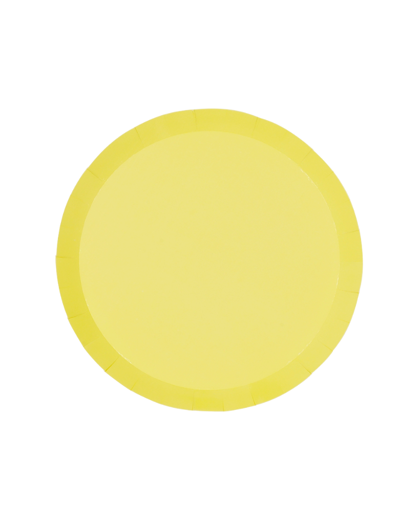 pastel yellow party tableware - Five Star pastel plates at Poppies For Grace