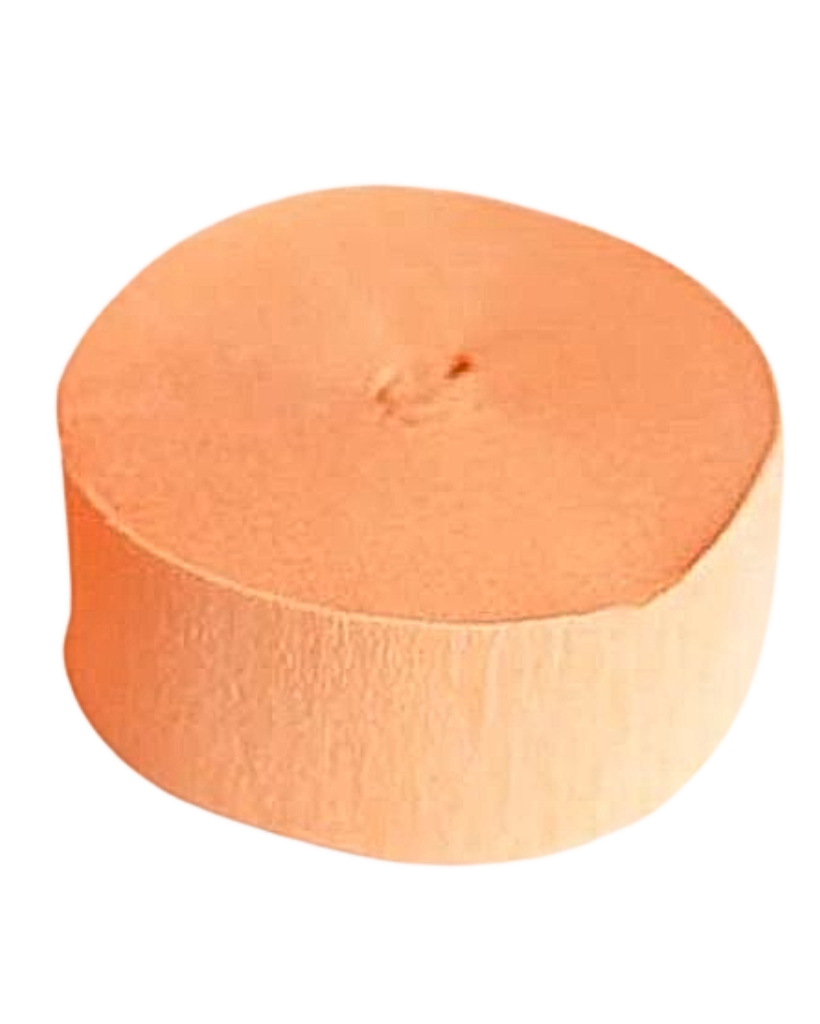 peach crepe streamer roll