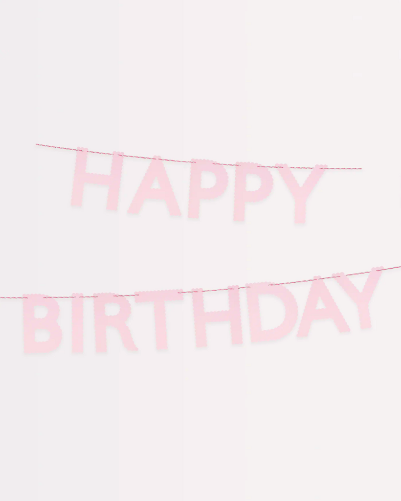 Pink Happy Birthday Garland
