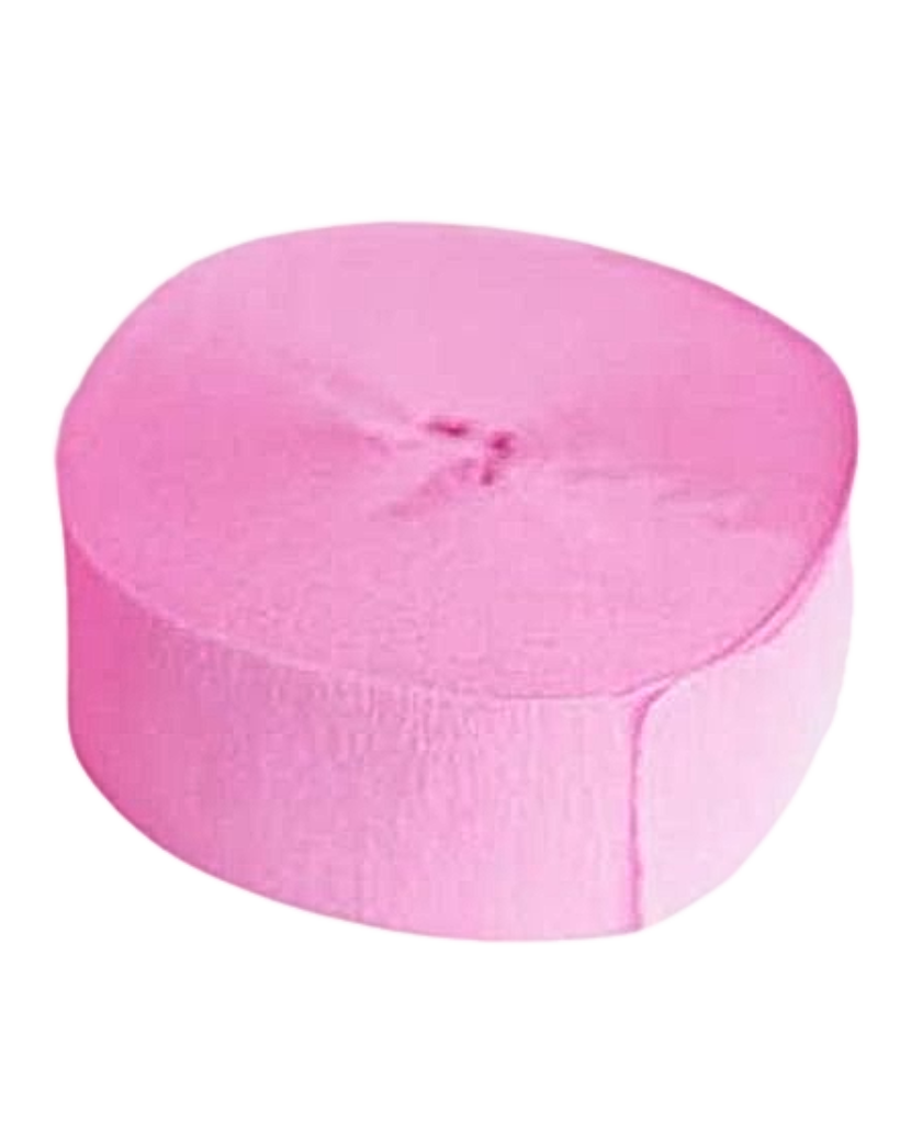 bright pink crepe streamer roll decoration