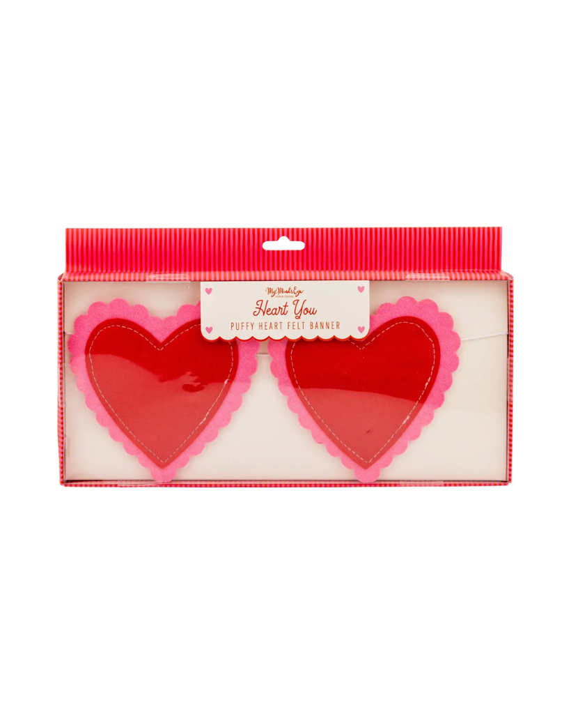 Puffy Heart Felt Banner