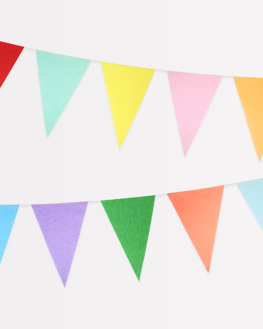 Rainbow Tissue Paper Flag Garland