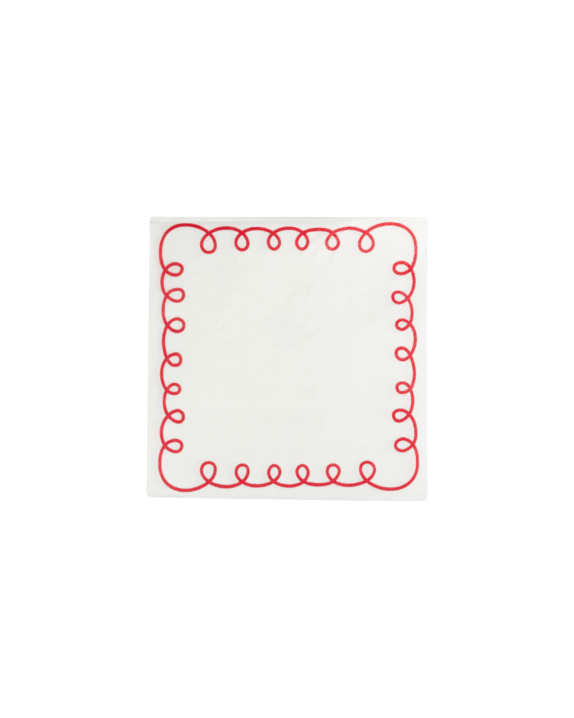 Scallop Border Cocktail Napkins