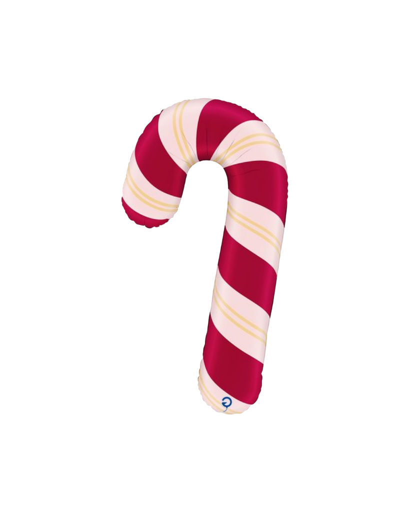 Large Red & Pink Candy Cane Balloon Air Inflated Festive Photo Prop