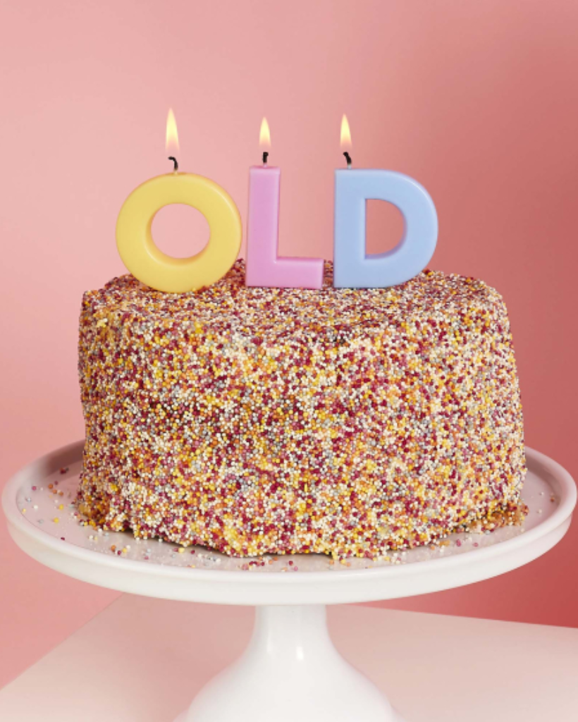Pastel "Old" Birthday Candles
