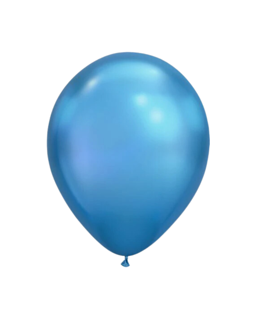 30cm chrome metallic blue latex balloon