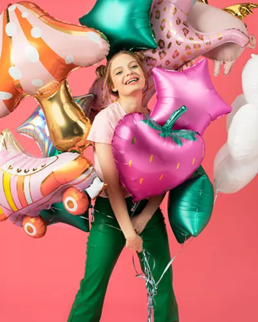 fun bunch of novelty shaped foil balloons