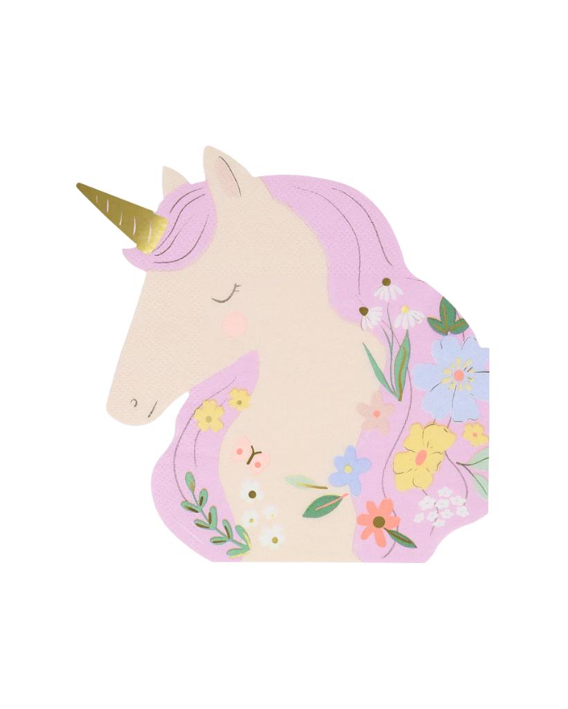 Meadow Unicorns Shaped Napkins