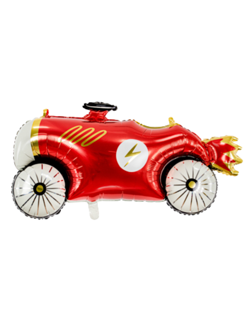 Red race car foil balloon by Party Deco