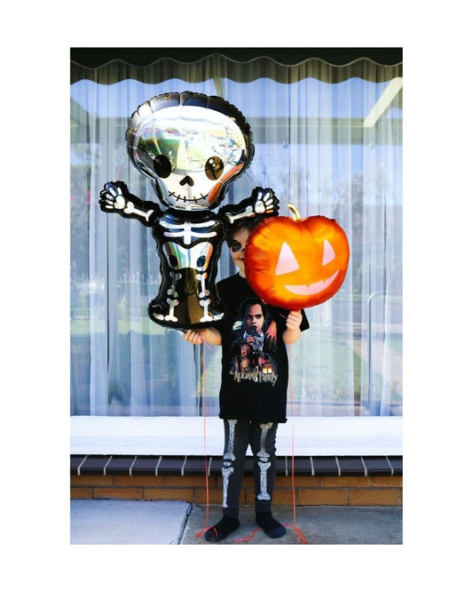 Happy Pumpkin Foil Balloon Inflated with Helium